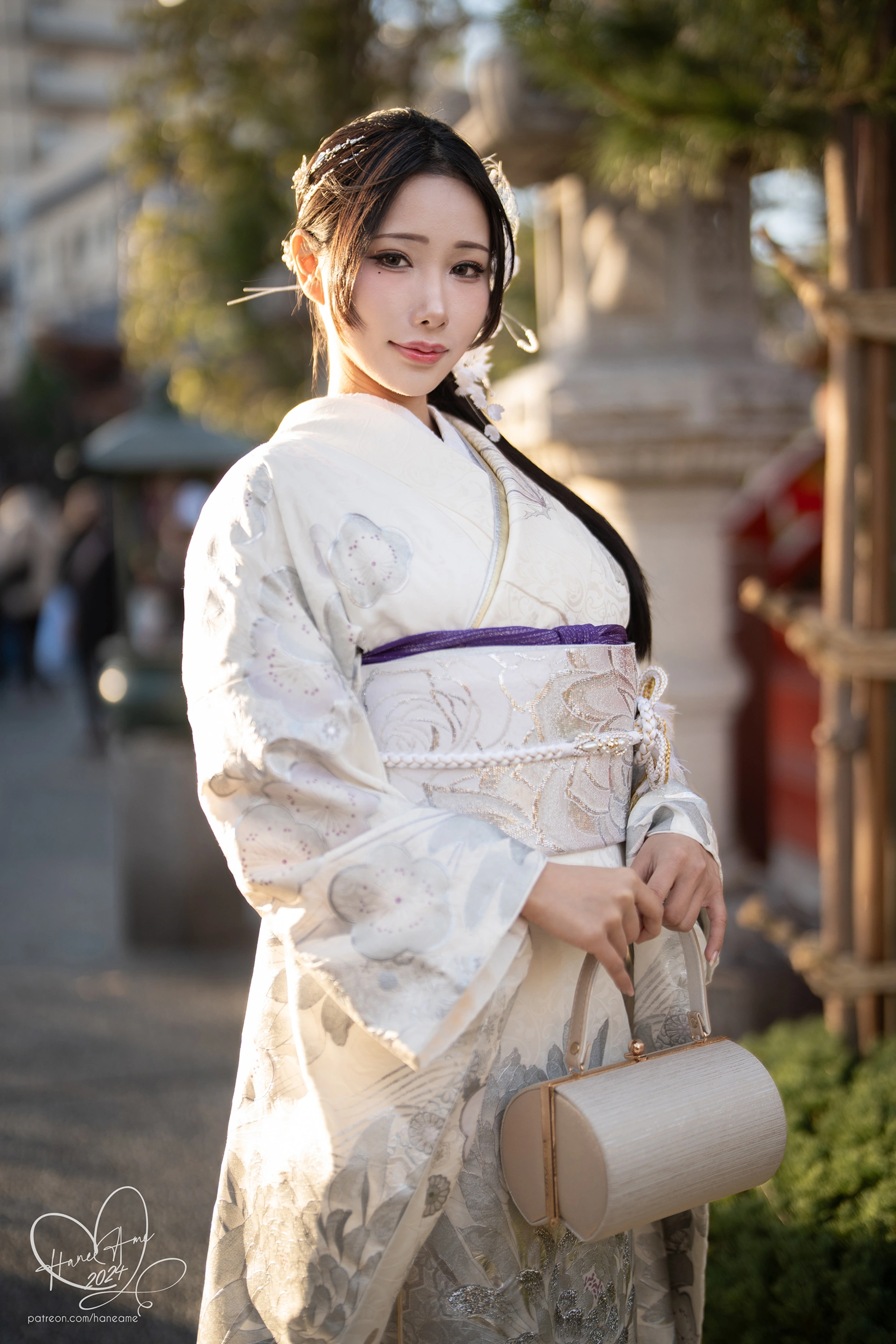 雨波HaneAme – NO.351 Original 2024 New year Silver Kimono 0
